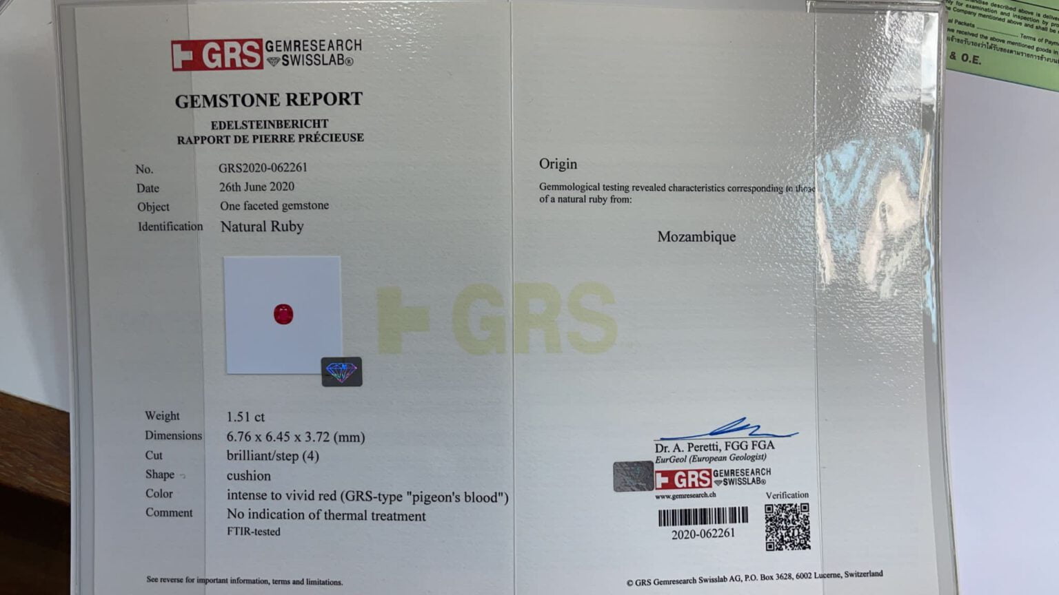 Natural Ruby 1.51ct.